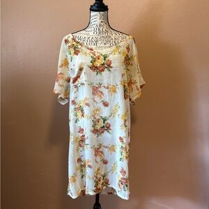 Patterson J. Kincaid Yellow Floral Blouse